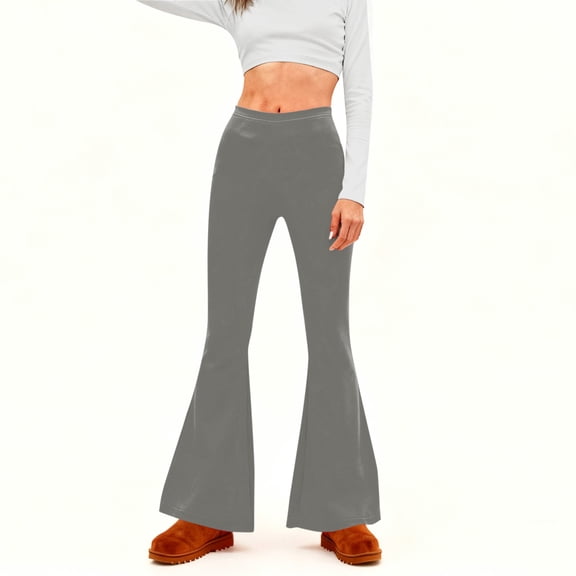 Xdegoge High Waisted Flared Leggings for Women Wide Leg Trousers with Elastic Waist Yoga, Workout, Fashion Pants