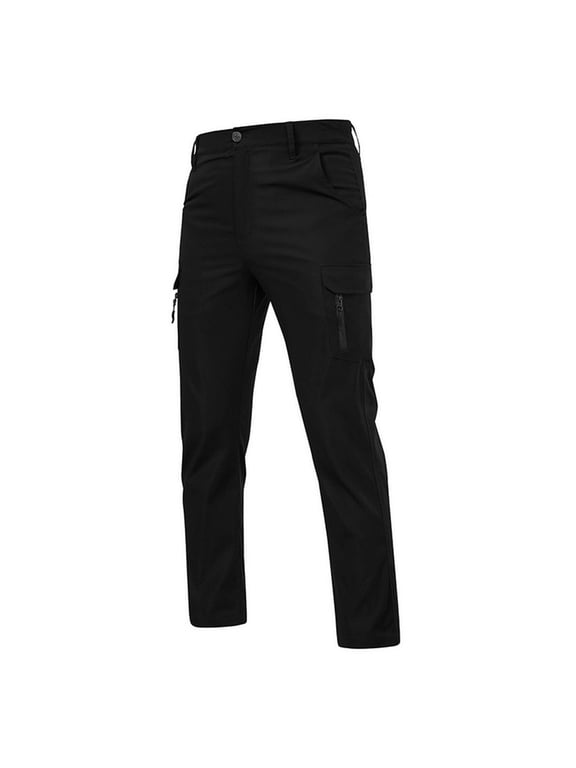 Hiking Pants Men Waterproof Outdoor Lightweight with Zipper Pockets Slim Fit Stretch for Trekking Climbing Work Mountain Active Cargo Trousers