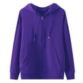 thumbnail image 1 of Xdegoge Hoodies for Men Black Casual Hoodie Sweatshirts Pullover Casual Fashion Pullover Long Sleeve Graphic Sweatshirt Sudadera Para Hombre Purple XL, 1 of 2