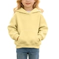 thumbnail image 1 of Xdegoge Kids Boys Basic Solid Pullover Hoodie Long Sleeve Casual Sweatshirt with Kangaroo Pocket Fall Winter Activewear Tops, Size 8, 1 of 8