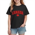 thumbnail image 1 of Xdegoge Kids Boys Girls Canada Maple Leaf Graphic T Shirt Short Sleeve Crewneck Casual Basic Tops Children Breathable Summer Playwear Active Clothes Vacation Outfits, 1 of 6