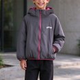 thumbnail image 1 of Xdegoge Kids Boys Hooded Puffer Jacket Lightweight Zip Up Winter Warm Coat Soft Warm Cold Weather Padded Outerwear Gray Size 14-15, 1 of 9