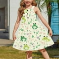 thumbnail image 1 of Xdegoge Kids Clothes for Girls 2-12 Summer Dresses Sleeveless Cute Printed A Linen Dress Flowy Midi Sun Dresses Toddler Girl Clothes Teen Girl Dresses 10-12 Cancel Membership Items Groceries, 1 of 7