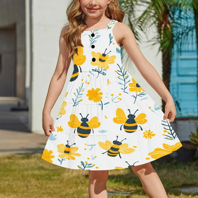 Xdegoge Kids Clothes for Girls 2-12 Summer Dresses Sleeveless Cute