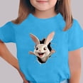 thumbnail image 1 of Xdegoge Kids Easter T-Shirt Cartoon Bunny Breakthrough Design Fun Holiday Outfit for Toddler Baby Girls Kids Tween Teen 3-15Y, 1 of 5