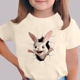 thumbnail image 1 of Xdegoge Kids Easter T-Shirt Cartoon Bunny Breakthrough Design Fun Holiday Outfit for Toddler Baby Girls Kids Tween Teen 3-15Y, 1 of 5