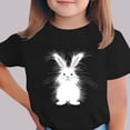 thumbnail image 1 of Xdegoge Kids Easter T-Shirt White Bunny Sketch Print Adorable Animal Design for Toddler Baby Girls Kids Tween Teen 3-15Y, 1 of 5