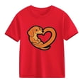 thumbnail image 1 of Xdegoge Kids Girls Dog Lover T-Shirt Dachshund Heart Shape Print Cute Animal Theme Top for Toddler Baby Kids Tween Teen 3-10Y, 1 of 9
