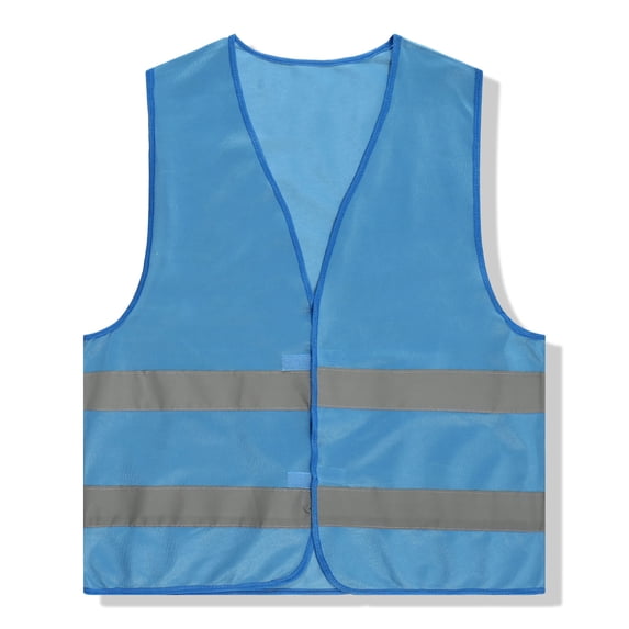 Xdegoge Kids High Visibility Reflective Safety Vest Tween Front Closure Breathable Mesh Outdoor Cycling Walking Running Construction Role Play