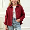 thumbnail image 1 of Xdegoge Kids Solid Button Down Shirts Long Sleeve Casual Dress Shirt for Boys Girls Classic Collared School Uniform Fall Spring Basic Tops, 1 of 6