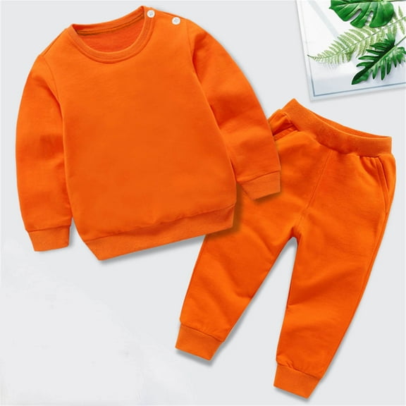 Xdegoge Kids Sweatsuits for Toddlers Stes 2 Piece Casual Boys Girls Sweatshirts and Joggers, Elastic Waist Long Sleeve Tops Comfortable Workout Tracksuits