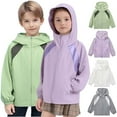 thumbnail image 1 of Xdegoge Kids Waterproof Rain Jacket with Hood Lightweight Boys and Girls Raincoat Hooded Zip Up Jackets Outerwear, 1 of 6