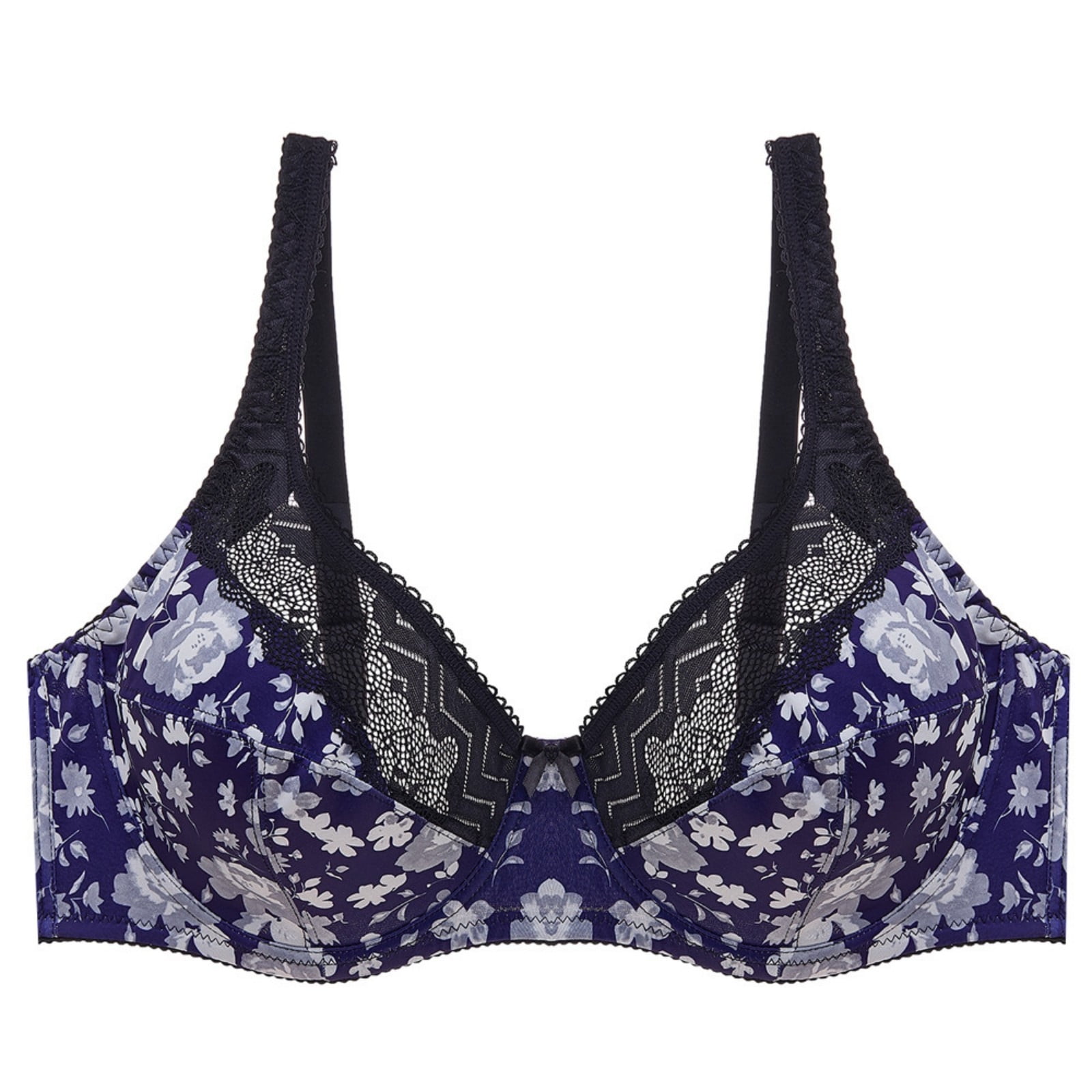 Xdegoge Lace Bra for Women Mesh Sheer Push Up Underwire Plus Size Full ...