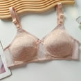thumbnail image 1 of Xdegoge Lace Bras for Women Sexy Bra Anti Sagging Full Coverage Bras Comfy Solid Color Maternity Sleeping Underwear Everyday Bras Beige XXL Sujetadores Sin Varillas Para Mujer, 1 of 3