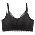 thumbnail image 1 of Xdegoge Lace Bras for Women Elegant No Underwire Seamless Spaghetti Straps Full Coverage Bralette Scalloped Lounge Fashion Smooth Everyday Bra, 1 of 4