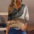 thumbnail image 1 of Xdegoge Last Order Placed By Me Women'S 3/4 Sleeve Tops Floral V Neck T Shirts Going Out Trendy Summer Tops 2025 Dressy Casual Blouses Soft Comfy Basic Tees Ofertas Relampago De Hoy Flash, 1 of 5