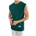 thumbnail image 1 of Xdegoge Workout Tank Tops for Men Crew Neck Sleeveless Tops Athletic Muscle Shirt Casual Summer Beach T Shirts Loose Comfy Training Casual Solid Flowy Hem Athletic Tops, 1 of 9