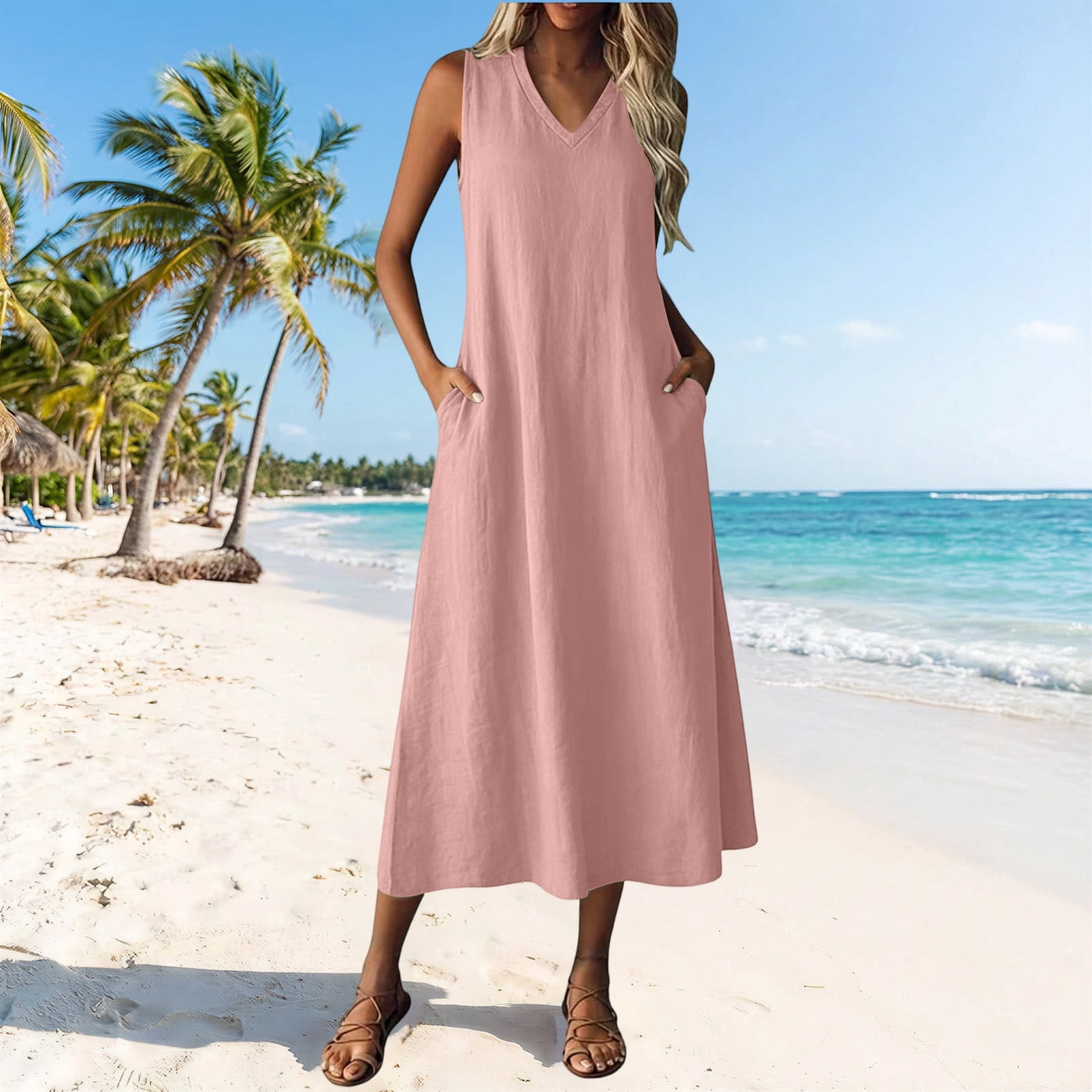 pink beach dresses for women Women's Pink Beach Dresses