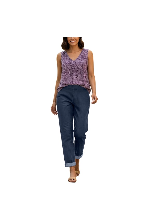 Linen Pants for Women Slim Fit High Waisted Ankle Length Trousers Cuffed Hem Lightweight Breathable Summer Office Casual Wear