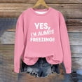 thumbnail image 1 of Xdegoge Long Sleeve Sweatshirts for Women Loose Fit Oversized Sweatshirt Casual Crewneck Long Sleeve Long Sleeve Shirts Crewneck Loose Fit Curve Hem Pullover Tops Ropa De Dama Pink M, 1 of 3