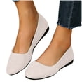 thumbnail image 1 of Xdegoge Low Wedge Flats for Women Dressy Pumps Closed Toe Walking Shoes Slip On Suede Office Work Footwear Summer Casual Fashion Elegant Ladies Heel Footwear, 1 of 7