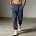 thumbnail image 1 of Xdegoge Men Joggers Pants Elastic Waist Drawstring Fleece Athletic Activewear with Pockets Comfy for Gym Running Workout Casual Lounge Pants, 1 of 7