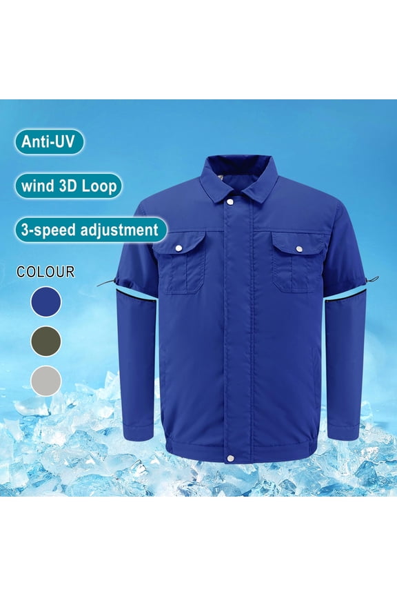Men's 2-in-1 Detachable Sleeve Sun Protection Jacket Regular Fit Work Shirt Breathable Long Sleeve Top with Pockets Versatile Outdoor Utility Workwear