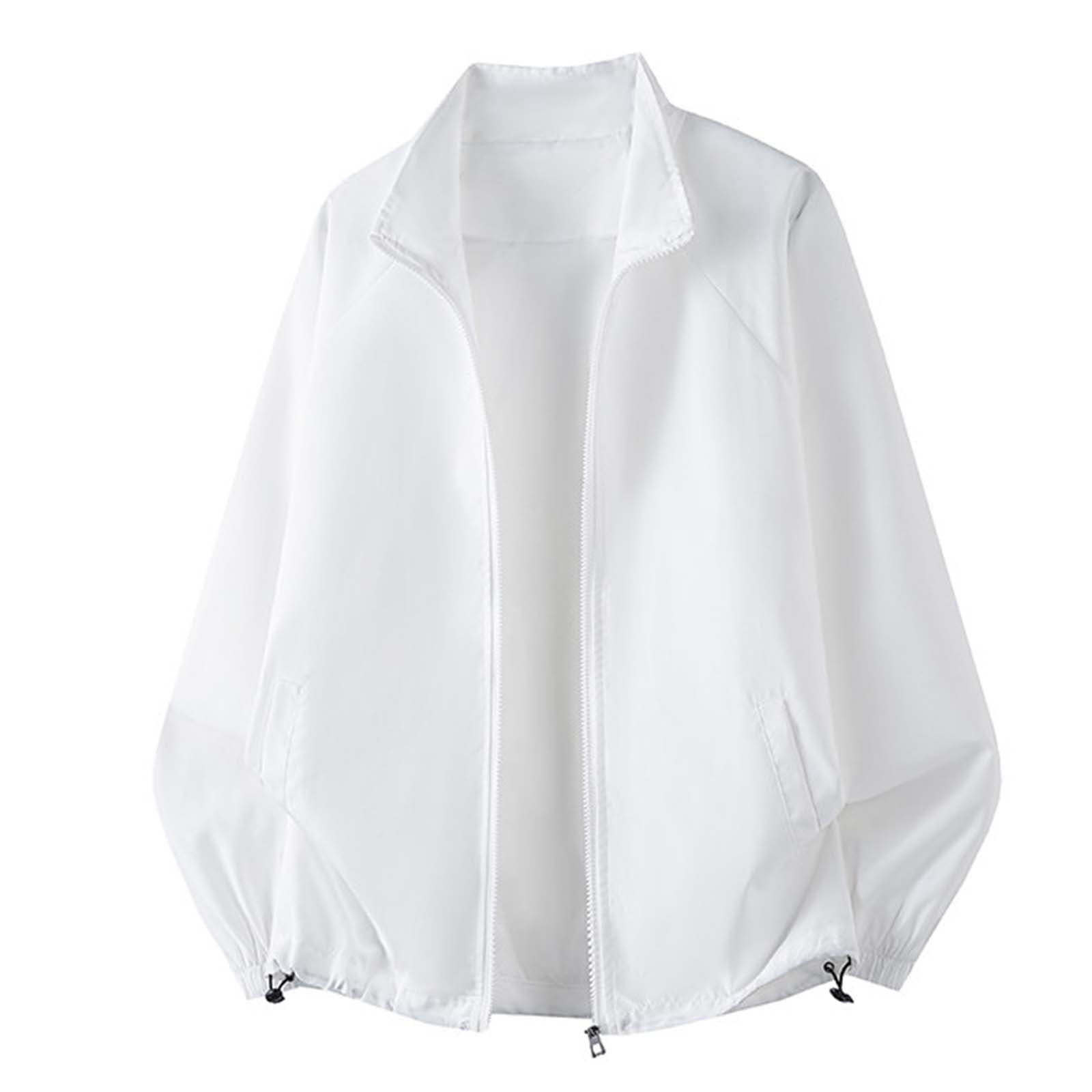 Xdegoge Men's Lightweight Sun Protection Top Oversized Stand Collar ...
