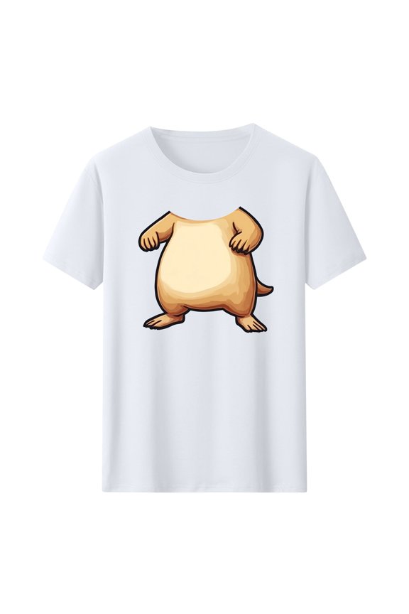 Men's Monkey Flexing Muscles T-Shirt, Funny Animal Design, Comfortable Crew Neck Tee for Casual Humor Outfits