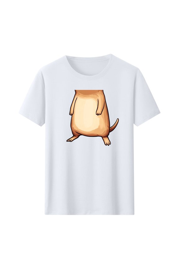 Men's Monkey Flexing Muscles T-Shirt, Funny Animal Design, Comfortable Crew Neck Tee for Casual Humor Outfits