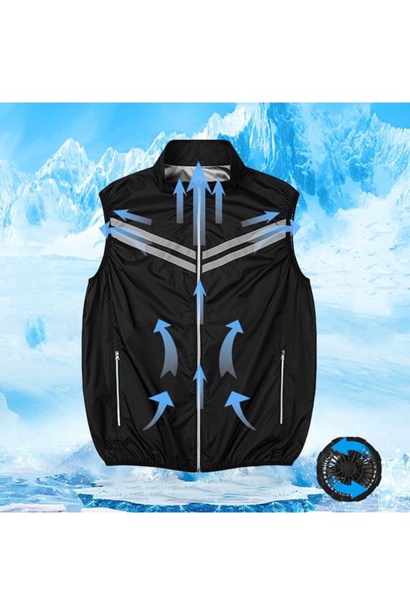 Men's Reflective Cycling Vest Sleeveless Windbreaker Jacket Stand Collar Full Zip Running Gilet Lightweight Outdoor Sports Athletic Gear (NO Battery)