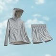 thumbnail image 1 of Xdegoge Men's Reflective Trim Sun Protection Set Hooded Zip Up Jacket with Matching Shorts Quick-Dry Athletic Tracksuit Active Workout Outfits for Outdoor Running, 1 of 5