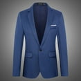 thumbnail image 1 of Xdegoge Men's Suit Jackets Trench Lapel Button Slim Fitting Blazers Suit Coat with Pockets Casual Business Fashion Stylish Clothing for Wedding Prom Party, 1 of 4