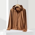 thumbnail image 1 of Xdegoge Men's UPF 50+ Sun Protection Hoodie Full Zip Quick-Dry Fishing Shirt Lightweight Long Sleeve Performance Jacket Athletic Outdoor Hiking Windbreaker Outfits, 1 of 6