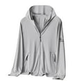 thumbnail image 1 of Xdegoge Men's UPF 50+ Sun Protection Hoodie Performance Full Zip Jacket Regular Fit Long Sleeve Mesh Cooling Tops Side Zipper Pockets Athletic Golf Wear, 1 of 8