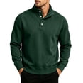 thumbnail image 1 of Xdegoge Mens Henley Shirts Long Sleeve Button Down Mock Neck Pullover Sweatshirts Casual Slim Fit Athletic Activewear Tops for Fall Winter Classic Basic Loungewear, 1 of 6