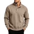 thumbnail image 1 of Xdegoge Mens Henley Shirts Long Sleeve Button Down Mock Neck Pullover Sweatshirts Casual Slim Fit Athletic Activewear Tops for Fall Winter Classic Basic Loungewear, 1 of 7