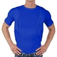 thumbnail image 1 of Xdegoge Mens Muscle Fit Hiking T-Shirt Quick-Dry Performance Fabric Crew Neck Short Sleeve Compression Tee with Hidden Pockets for Gym Workout Sport, 1 of 7