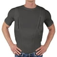 thumbnail image 1 of Xdegoge Mens Muscle Fit Hiking T-Shirt Quick-Dry Performance Fabric Crew Neck Short Sleeve Compression Tee with Hidden Pockets for Gym Workout Sport, 1 of 7