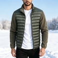 thumbnail image 1 of Xdegoge Mens Quilted Jacket with Hood Long Sleeve Winter Puffer Outerwear Casual Outdoor Activities Fall Winter Warm Golf Coat, 1 of 5