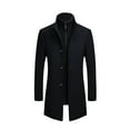 thumbnail image 1 of Xdegoge Mens Stylish Trench Coat Single Breasted Long Jacket Windproof Windbreaker Coats Classic Lapel Casual Overcoat Fall Winter Fashion for Men, 1 of 8