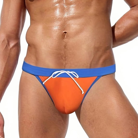Xdegoge Mens Swim Briefs Low Rise High Cut Triangle Bathing Suits Smooth Stretchy Fabric Dot Gradient Pattern Flattering Cheeky Coverage Pool Party Swimwear