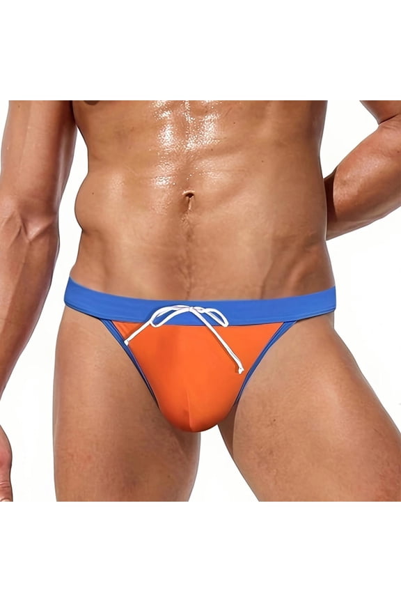 Mens Swim Briefs Low Rise High Cut Triangle Bathing Suits Smooth Stretchy Fabric Dot Gradient Pattern Flattering Cheeky Coverage Pool Party Swimwear