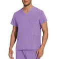 thumbnail image 1 of Xdegoge Mens V Neck Scrub Tops with Chest Pocket Short Sleeve Lightweight Comfortable Shirts Loose Casual Nurses Medical Uniform T-Shirt Workwear, 1 of 9