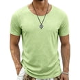 thumbnail image 1 of Xdegoge Mens Wide Scoop Neck Short Sleeve T Shirt Solid Muscle Fit Casual Summer Beach Vacation Soft Breathable Pullover Athletic Gym Loungewear Workout Tops Tees Shirts, 1 of 7