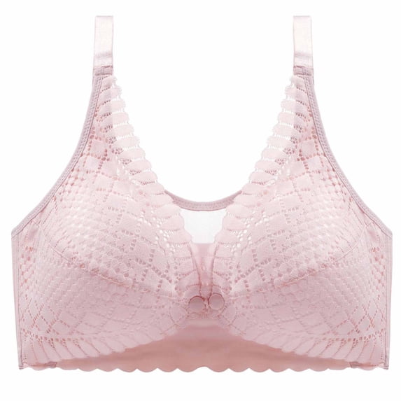 Xdegoge Nursing Bras for Breastfeeding and Pumping Wireless Supportive Lace Full Coverage Bralettes with Removable Pads Adjustable Strap Soft Breathable Bra