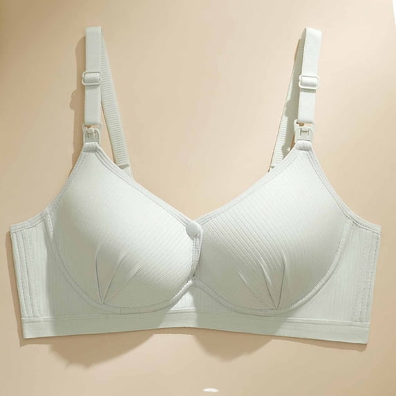 Xdegoge Nursing Bras for Breastfeeding with Support Wireless Full Coverage Adjustable Strap Bra Lifting No Underwire Soft Breathable Comfortable Brassiere