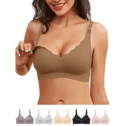 Xdegoge Nursing Bras for Breastfeeding No Underwire Seamless Comfortable Maternity Bras Wireless Full Coverage Support Pregnancy Soft Bralette