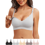 Xdegoge Nursing Bras for Breastfeeding No Underwire Seamless Comfortable Maternity Bras Wireless Full Coverage Support Pregnancy Soft Bralette