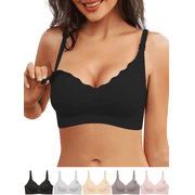 Xdegoge Nursing Bras for Breastfeeding No Underwire Seamless Comfortable Maternity Bras Wireless Full Coverage Support Pregnancy Soft Bralette